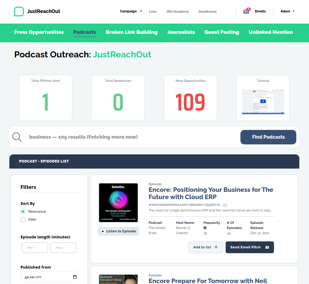 podcast outreach